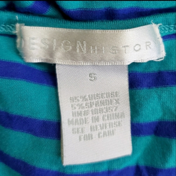 Design History Sleeveless Stripes Top Ruffle S - Picture 6 of 6